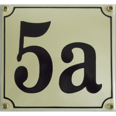 Huisnummer bord 'extra 5' 17x17 cm Huisnummer bord 'extra 5' 17x17 cm